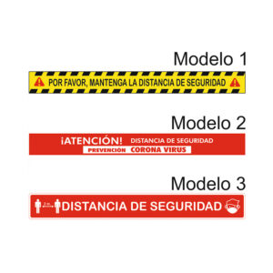 Vinilos de distancia de seguridad